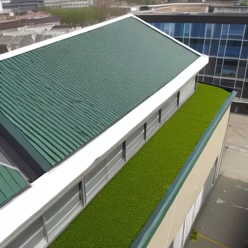 Aerial View of Green Roofs in Los Angeles