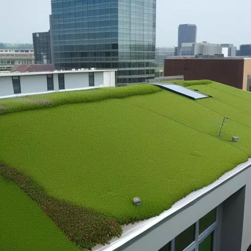 Building With New Green Roof La