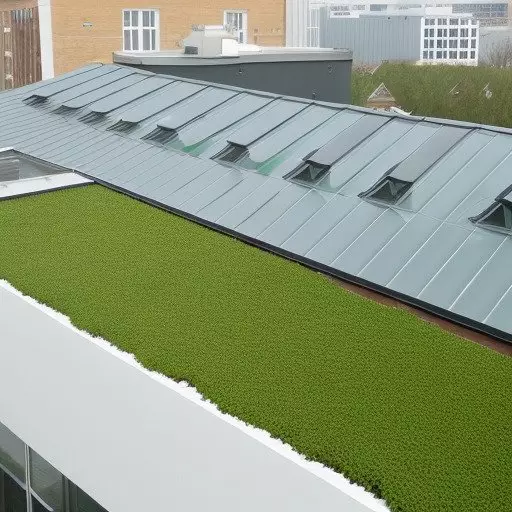 Lush Green Rooftop Garden in Los Angeles at Sunset